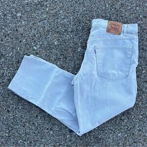 Vintage 90s Levi’s 550 relaxed fit beige jeans 38x30
